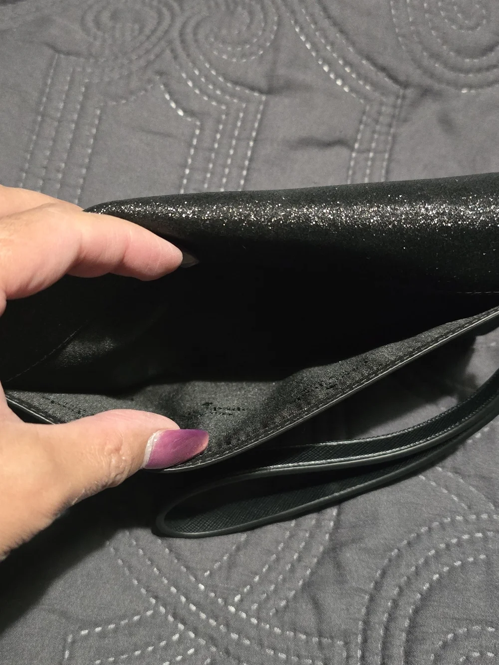 kate spade Black Glitter Wristlet Clutch - Picture 3 of 5